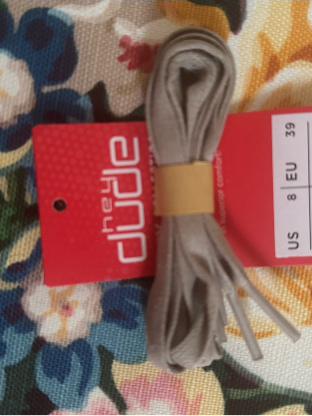 Hey Dude Beige Flat Shoelaces